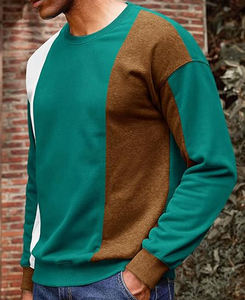 Vente en gros de sweatshirts 100% coton avec logo personnalisé pour hommes, vêtements décontractés respirants teints en tissu pour l'hiver avec impression de pierres - Product Image 6