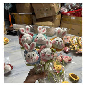 Fleur en crochet faite à la main en fil de coton pour la décoration de table, les accents d'emballage et les marchés artisanaux au Vietnam - Product Image 6