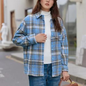 Women's Winter Wool Lined <b>Flannel</b> Plaid <b>Jacket</b> With Button Hooded Long Sleeved <b>Jacket</b> <b>Men</b> Sweaters Coat motorcycle style <b>jacket</b> - Product Image 2