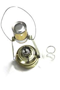 <b>Vintage</b> Traditional Home Decorative Brass Oil Table Lamp Chimney Hanging <b>Glass</b> Lantern Gold Metal Art Style Kerosene Compatible - Product Image 6