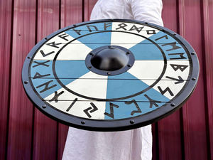 Comprar Escudo Guerrero Medieval Escudo vikingo de madera Escudo redondo Pintado Vikingo Mejor calidad Para la venta a mano MARICLES - Product Image 6