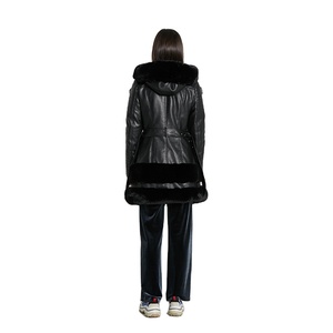 Chaqueta Larga de Mujer de Alta Calidad y Cómoda, Estilo Parka, Chaqueta Bomber de Piel Sintética de Conejo y Oveja, Cierre de Cremallera, Bolsillos Cálidos, Diseño Estampado - Product Image 3