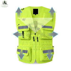 Chaleco de Seguridad de Alta Calidad ANSI Clase 1, Cómodo, con Luz LED Intermitente, Impermeable, de Algodón/Poliéster, con Logotipo y Color Personalizados para Hombre - ¡Oferta! - Product Image 4