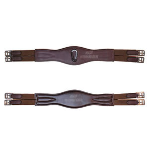 Venta caliente circunferencia del vientre del caballo de cuero genuino en negro marrón para equipo de equitación al por mayor - Product Image 3