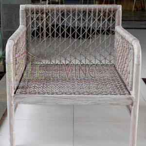 Montecito <b>Outdoor</b> <b>Lounge</b> <b>Chair</b> Made in Teak with Rattan Accents Made in Indonesia - Product Image 1