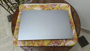 Handmade Quilted Mustard Yellow Floral Print Cotton <b>Laptop</b> Sleeve Protective Case for 15-Inch Business <b>Laptop</b> - Product Image 4