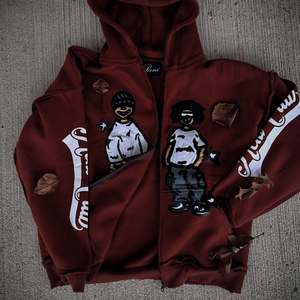 Sudaderas con Capucha Modernas de Moda, Bordadas, con Forro Sólido, 100% Algodón, Otoño, Personalización de Marca, Suministro de Marca Privada, Ecológicas - Product Image 3