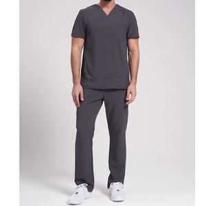 Conjuntos de fregado para hombre hechos a medida de alta calidad, uniformes de enfermera suaves y elásticos con cuello en V para uso médico y hospitalario sanitario - Product Image 5