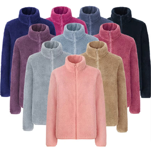 Gilet en peluche à carreaux en laine 2025 personnalisé pour femmes avec col montant et bouton décoration décontracté automne et hiver nouveau manteau - Product Image 4