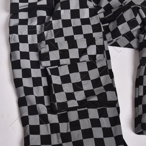 Top Selling Outdoor Black Snow <b>Pants</b> with Grey Reflective Checker Print Waterproof Ski <b>Cargo</b> <b>Pants</b> with Zipper Pockets - Product Image 5