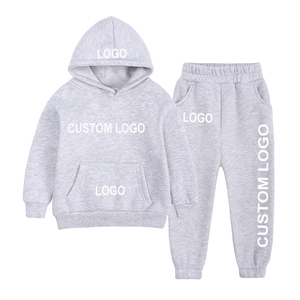 Vente en gros de combinaisons de jogging pour enfants survêtements personnalisés ensembles de survêtements bébé garçons filles 2 pièces ensembles de pantalons et sweat à capuche - Product Image 6