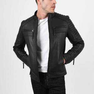 Vêtements décontractés pour hommes Veste en cuir Tendance supérieure Anti-rides Vente à chaud de haute qualité à bas prix Veste en cuir entièrement personnalisée - Product Image 2