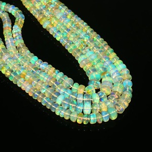 Cuentas de piedras preciosas de ópalo de fuego de ópalo etíope natural para la fabricación de joyas a precio al por mayor de La India 4-7mm a granel - Product Image 2