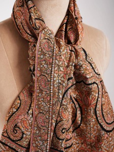 Elegant Women's Winter Stylish Accessory Cozy Kashmiri Wool <b>Shawl</b> Hand <b>Embroidered</b> Solid Pattern Polyester Fashioned Wrap - Product Image 2