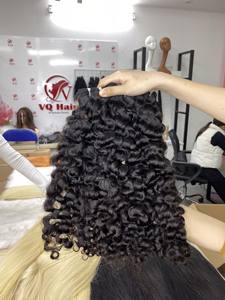 Venta al por mayor birmano rizado 100% pelo vietnamita crudo cutícula alineada máquina doble trama todos los colores adecuado superventas cabello humano - Product Image 2
