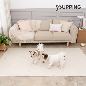 พรมสัตว์เลี้ยงดีไซน์แบบเกาหลีแผ่นปูรองให้อาหารสัตว์เลี้ยงทำจาก PVC กันน้ำกันลื่นและทำความสะอาดง่ายดีไซน์สำหรับสุนัขและแมว - Product Image 2