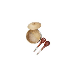Wholesale Exporter <b>Large</b> Decorative Salad Serving Enamel Printed <b>Wooden</b> <b>Bowl</b> at Common Price Dinnerware Tabletop Utensils Supply - Product Image 5