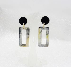Pendientes de Cuerno de Búfalo Negro Natural, Joyería de Estilo Bohemio - Product Image 3