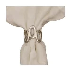 Anillos de Servilleta de Metal para Decoración de Mesa de Comedor, Diseño de Anillo Plateado, Anillos de Servilleta Plegables de Alambre, Novedad - Product Image 4