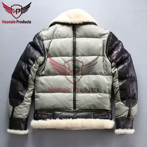 Veste en cuir d'hiver pour hommes de grande taille personnalisée en gros à des prix imbattables - Product Image 4