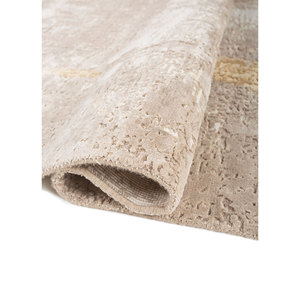 Alfombra Uvenuti de Lana y Seda de Bambú Tejida a Mano, Color Marfil, LRB-1800, Rectangular, Abstracta, para Dormitorio, Hecha a Mano con Técnicas de Viscosa - Product Image 2
