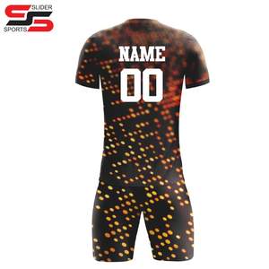 Version joueur maillots de football personnalisés hommes vêtements de football 2 pièces ensemble tissu polyester respirant jeunesse ensemble complet kits d'uniformes de football - Product Image 2