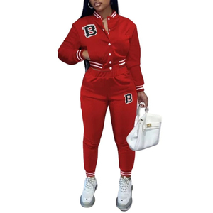 Winter Varsity College Baseball Jacket <b>Men</b> Women Sweat Suit 2-Piece Pants Embroidered Letterman <b>Crop</b> <b>Top</b> Puff Coated Woven - Product Image 1