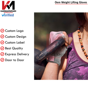 Guantes de Gimnasio para Levantamiento de Pesas, Medios Dedos, Guantes de Entrenamiento, Guantes de Cuero para Levantamiento de Pesas al por Mayor - Product Image 4