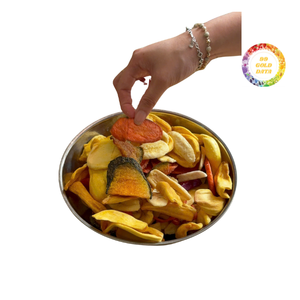 Snacks déshydratés croustillants VF Premium, approvisionnement pour l'exportation, chips croustillantes de fruits et légumes mélangés, goût sucré séché - Product Image 1