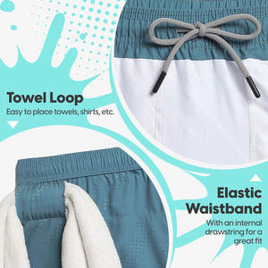 กางเกงผ้าตาข่ายขาสั้นใส่ออกกำลังกายสำหรับผู้ชายกางเกงขาสั้นสำหรับออกกำลังกายแบบลำลอง - Product Image 3