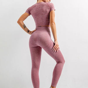 Ensemble de yoga de haute qualité pour femmes vêtements de sport deux pièces avec soutien-gorge et pantalon de sport fournisseur en gros de vêtements d'entraînement - Product Image 6