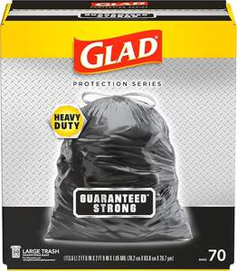 Sacs poubelle en plastique biodégradable Glad Protection Series, grand format, 30 gallons, non parfumés, très résistants, avec cordon de serrage, plus de 100 unités - Product Image 4