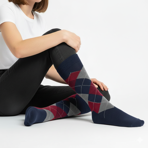 Chaussettes de compression unisexes en fibre de bambou personnalisables Printemps tricoté antidérapant respirant antibactérien Business Casual OEM - Product Image 3