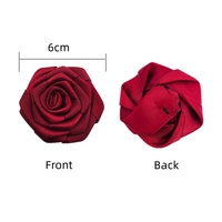 Aksesoris Dekorasi Kotak Permen Pernikahan, Corsage, Jepit Rambut Bunga Poliester Mawar Pita Satin 6cm