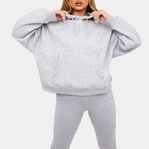 Sudadera con capucha de algodón suave de primera calidad 2025 para parejas, ropa básica de punto holgada, mezcla de algodón GSM 360, esencial para invierno - Product Image 1