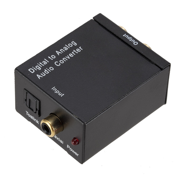 Digital to Analog Audio Converter, Digital Optical Coax to Analog Stereo Audio Converter Adapter