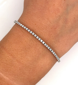 2mm Round Diamond Box Tennis <b>Bracelet</b> Real Natural Diamond in <b>Solid</b> 925 Sterling <b>Silver</b> for Women's Fashion Jewelry - Product Image 5