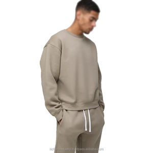 ชุดวอร์มเฮฟวี่เวทของผู้ชายผ้าฝ้ายมีฮู้ด2ชิ้นกางเกงวอร์มทรงหลวม400GSM 300GSM ออกแบบได้ตามต้องการ - Product Image 3