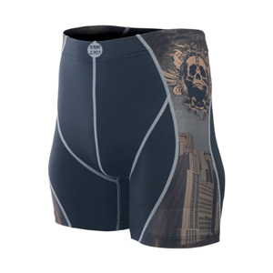 Pantalones cortos de compresión para hombre, ropa de gimnasio, color negro, elásticos, transpirables, de secado rápido, para correr - Product Image 5
