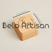 Boîte à alliances personnalisée BELA ARTISAN en bois écologique, gravée sur mesure, modèle carré pour demande en mariage NNN
