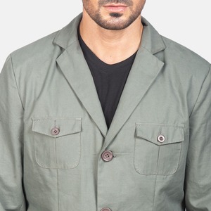 Chaquetas de Lona Estilo Safari Hechas a Medida, Soluciones de Ropa Personalizada de Fábrica al por Mayor, Calidad Premium, Toques de Diseño Únicos, 100% Algodón - Product Image 5