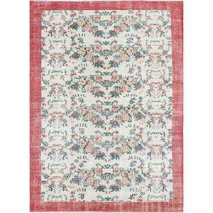 Tapis en laine noué à la main de grande taille, style vintage, Pae-3229, motif floral rouge-orange, pour la maison, le salon, le couloir, rectangulaire, pour adolescents - Product Image 1