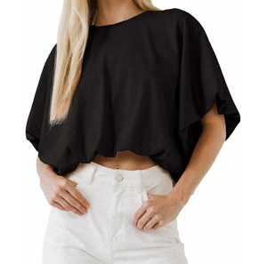 Camiseta corta con estampado transpirable para mujer, Camiseta corta informal de algodón de verano 2025 para mujer, camisetas - Product Image 2