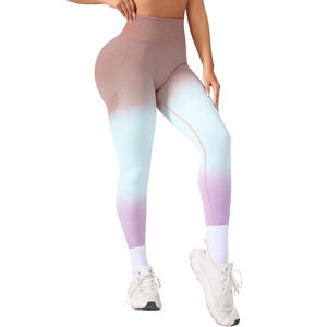 Soft Stretchy <b>Butt</b> <b>Lifting</b> <b>Leggings</b> Spandex Polyester Fitness Gym Workout Athletic Wear Comfortable Knitted Fashionable - Product Image 3