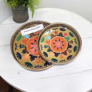 ถาดเสิร์ฟอาหารแบบคลาสสิกพร้อมผิวสวยเหมาะสำหรับเสิร์ฟชาหรือจัดอุปกรณ์เสริมผู้จำหน่ายอินเดีย - Product Image 2