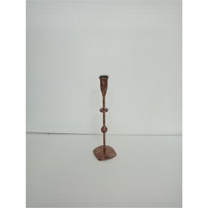 Candelabro de Metal Delgado de Estilo Nórdico |   Base Decorativa Cónica con Acabado Mate Bronce |   Centro de Mesa Elegante para Comedor - Product Image 2