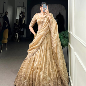 Lehenga de Diseño Bollywood para Bodas, Lehenga Tradicional Hermosa con Blusa Elegante, Dupatta, para Fiesta Pakistaní, Boda, Dama de Honor - Product Image 1