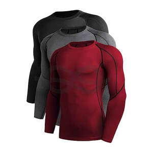 Camisas de compresión de manga larga Dry Fit para hombre Entrenamiento Correr Deportes activos Transpirable Absorbe la humedad Tops de rendimiento - Product Image 1