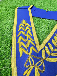 Ruban de col de qualité supérieure, style vintage, pour la franc-maçonnerie, avec tissu en velours et broderie à la main - Product Image 2