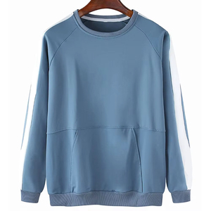 เสื้อสเวตเตอร์ของผู้ชายเสื้อสเวตเชิ้ตผ้าฟลีซผสมคอตตอนดีไซน์ใหม่สีออกแบบได้ตามที่ต้องการ - Product Image 1